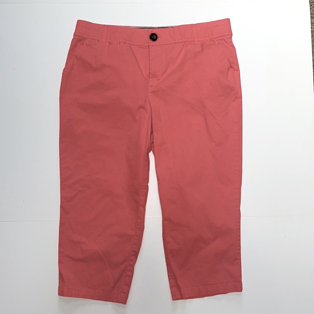 CJ Banks Salmon Color Capri Pant Size 14W EUC